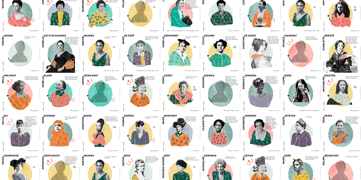 portraits de femmes en visualisation de données